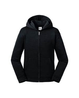 Russell Kinderen/kinderen Authentieke Zip Hooded Sweatshirt (Zwart)