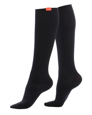 VIM&VIGR - Cotton Graduated Compression Socks 20-30 mmhg for Men & Women - Black