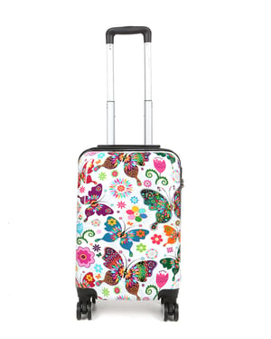 Hard Shell Printed 4 Wheel Travel Cabin Luggage Suitcase