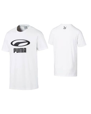 Puma XTG Graphic White Short Sleeve Tee T-Shirt Top - Mens
