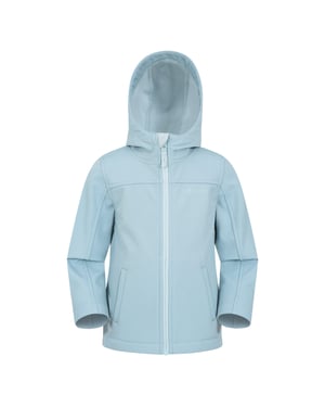 Mountain Warehouse Waterbestendige Soft Shell Jas voor kinderen/Kinderen (Lichtblauw)