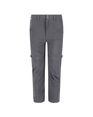 Regatta Childrens/Kids Highton Stretch Zip-Off Walking Trousers (Seal Grey)