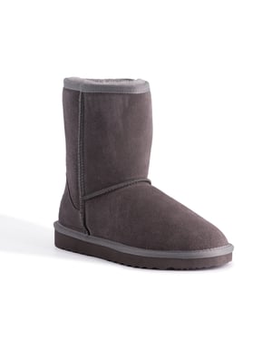 Aus Wooli "Cronulla" Australia Mid Calf Sheepskin Boot, Grey