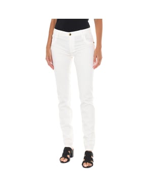 Long denim pants made of elastic fabric 70DB50192-T092 woman