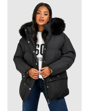 Faux Fur Trim Parka