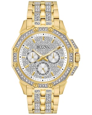 Bulova Crystal Octava Men's Gold Watch 98C126