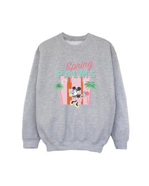 Disney Jongens Minnie Mouse Lentepalmen Sweatshirt (Sportgrijs)