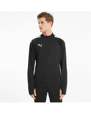 PUMA Mens teamLIGA Quarter-Zip Football Top