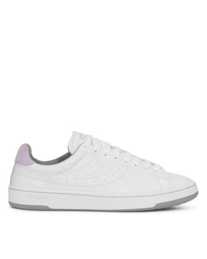Superga Volwassene 4833 Lendl Leren Trainers (Wit/Violet Lilla/Medium Grijs)