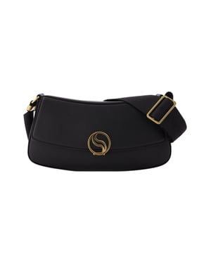 S-Wave Liten Hobo Väska - Stella Mccartney - Svart - Veganläder