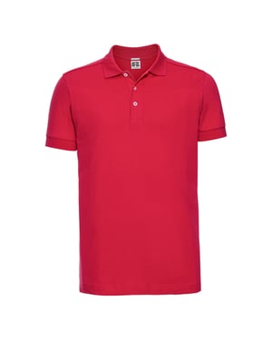 Russell Stretch Fitted Polo Shirt för herrar (Klassiskt röd)