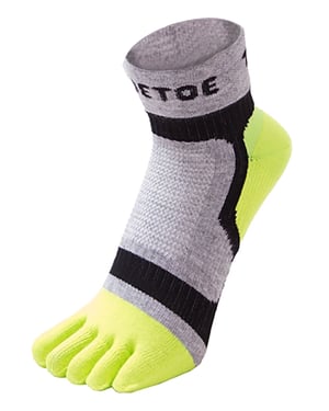 TOETOE - Mens & Ladies Breathable Sports Light Runner Low Cut Toe Socks - Green