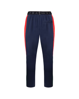 Supra Stretch Waist Graphic Logo Navy Green Mens Track Pants 102554 320
