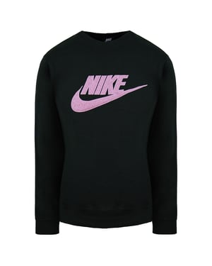 Nike Loose Fit Long Sleeve Crew Neck Black Womens Sweatshirt DC5139 010
