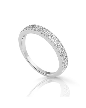 Orphelia 'Glam' Women's 925 Sterling Silver Ring - Silver ZR-7536