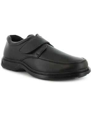 Comfisole Mens Smart Shoes Percy Touch Fastening black