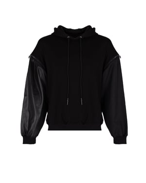 Les Hommes Sweatshirt Avtagbar Herr Svart
