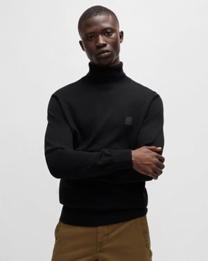 BOSS Orange Akiro Heren Funnel Neck Trui