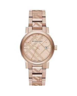 Burberry BU9039 Rose GoldTone Wijzerplaat Roestvrij Staal Unisex horloge