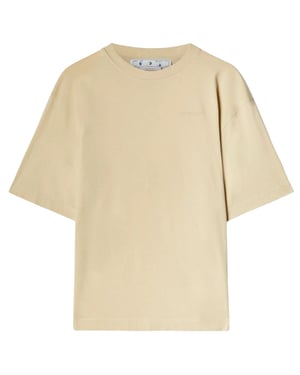 Off-White Scribble Carry Over Skate Fit Ivory Beige T-Shirt