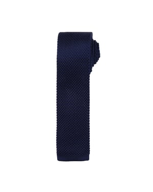 Premier Mens Slim Textured Knit Effect Tie (Navy)