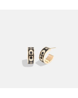 Kissing C Small Enamel Huggie Earrings