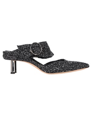 Nicholas Kirkwood Bouclé Mules in Black Tweed