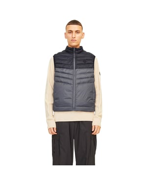 Jack & Jones Mens Sleeveless Gilet – Zipper Closure and High Neck