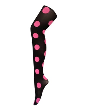 Sock Snob Dames80 denier ondoorzichtig patroon panty's - Grote Vlek Roze