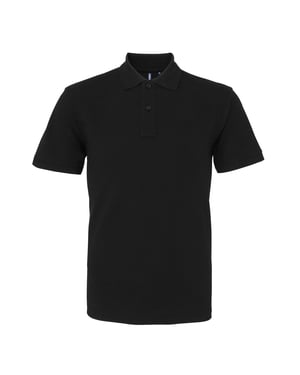 Asquith & Fox Mens Organic Classic Fit Polo Shirt (Black)