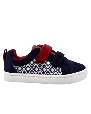 Clarks x Marvel City Hero Kids Navy Trainers