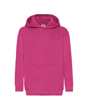 Fruit Of The Loom Childrens Unisex Hooded Sweatshirt / Hoodie (Fuchsia)