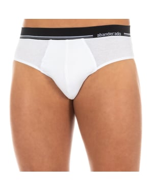 Men's anatomical front breathable fabric brief A077H