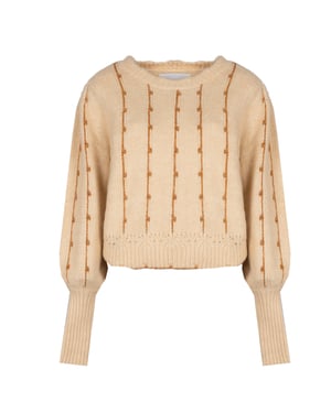 Silvian Heach Pullover Kuina Dam Beige