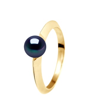 Ring Rush zoetwaterparels Round 6-7 mm Yellow Gold