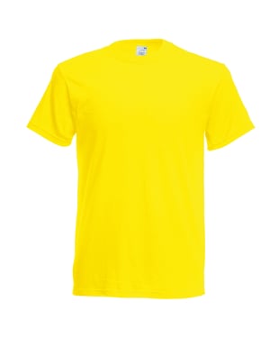 Fruit Of The Loom Heren Originele T-shirt korte mouwen (Geel)