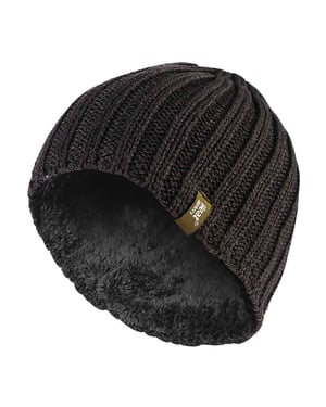 Heat Holders - Mens Fleece lined Ribbed Winter Hat