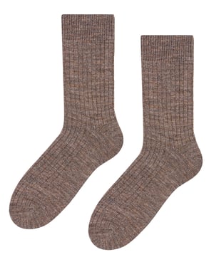 Steven - Heren Alpaca Wol Sokken - 1 Paar Warme Gebreide Boot Sokken voor Winter - Beige