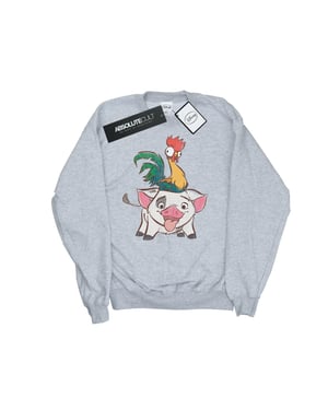 Disney Heren Moana Hei Hei en Pua Sweatshirt (Sportgrijs)