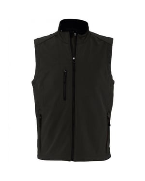 SOLS Heren Rallye Soft Shell Bodywarmer Jacket (Zwart)