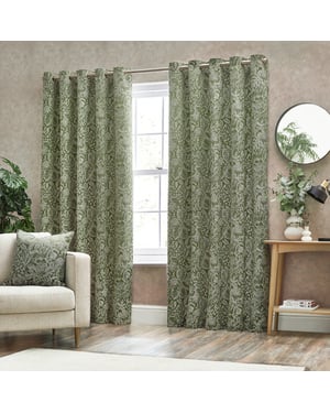 Wylder Bali Botanical Jacquard Eyelet Curtains