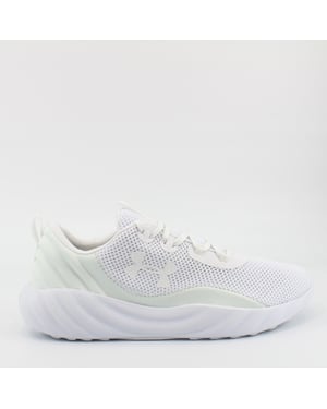 Under Armour Charged Will White Textile Mens Lace Up Trainers 3022038 101