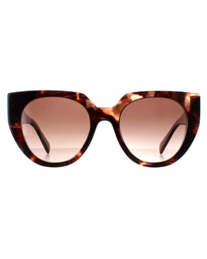 Prada PR14WS 01R0A6 caramel tortoise en poederbruin gradiënt zonnebril