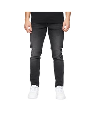 Crosshatch Mens Buraca Slim Jeans (Black Wash)