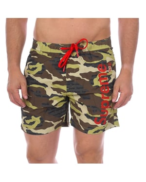 Men's Camo Print Boxer Swimsuit CM-30067-BP