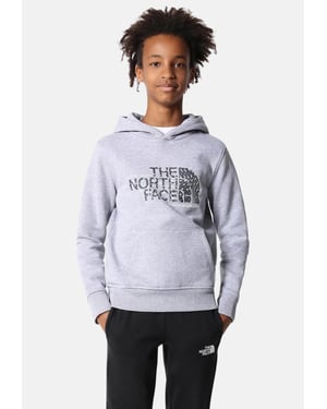 The North Face Kids Drew Peak Overhead Hoodie in Grey