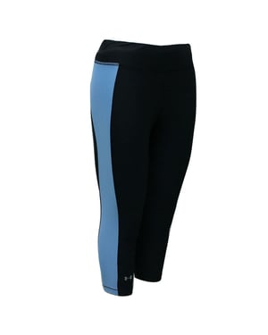 Under Armour HeatGear Stretch Taille Zwart Blauw Dames Capri Legging 1309652 008