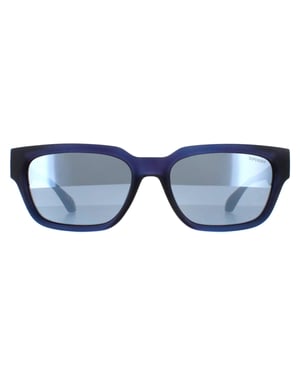 Superdry Rectangle Mens Matte Navy Silver Mirror 5004