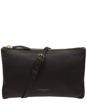'Anya' Black Nappa Leather Cross Body Bag