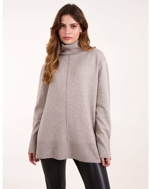 Roll Neck Jumper With Front Seam Detail